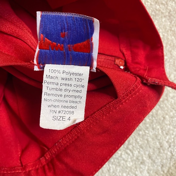 Team cheer  red cheerleading skirt size 4 - Picture 4 of 6